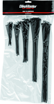 BikeMaster Assorted Cable Ties (Pack of 100) - Black