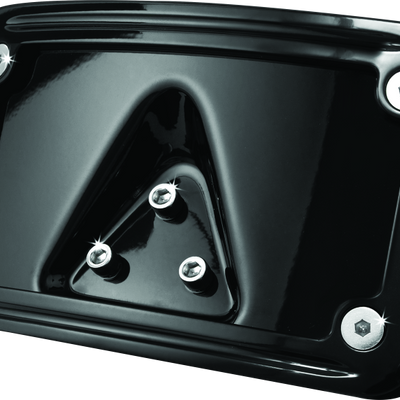 Kuryakyn Curved Laydown License Plate Frame Gloss Black