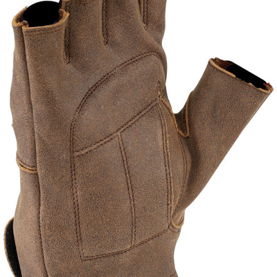 Kuryakyn Leather By River Road Buster Vintage Shorty Gloves Black - XL
