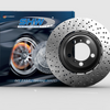 SHW 20-21 Porsche 718 Cayman GT4 4.0L Right Rear Drill-Dimp Lightweight Brake Rotor (98135240881)