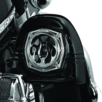 Kuryakyn Flame Speaker Grills Chrome