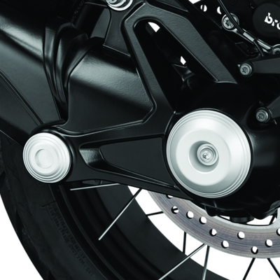 Kuryakyn Lodestar Rear Axle Sliders-BMW-Silver