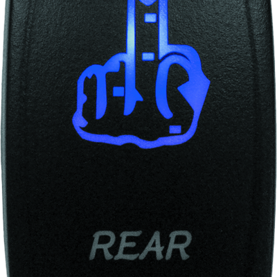 DragonFire Racing Lighted Switch Finger Rear Light On/Off Blue