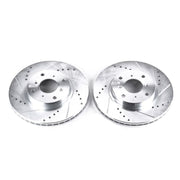 Power Stop 93-96 Honda Prelude Front Evolution Drilled & Slotted Rotors - Pair