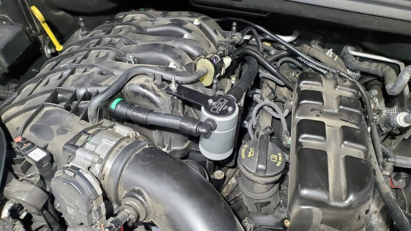 J&L 16-25 Dodge Durango / Jeep Grand Cherokee 3.6L Oil Separator 3.0 Passenger Side - Clear Anod