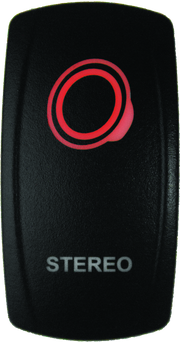 DragonFire Racing Lighted Switch Stereo On/Off Red