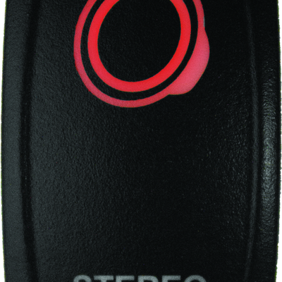 DragonFire Racing Lighted Switch Stereo On/Off Red