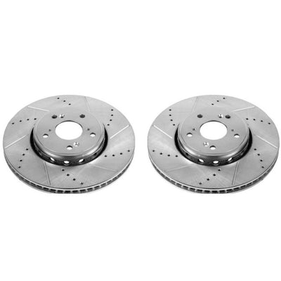 Power Stop 2016 Acura ILX Front Evolution Drilled & Slotted Rotors - Pair