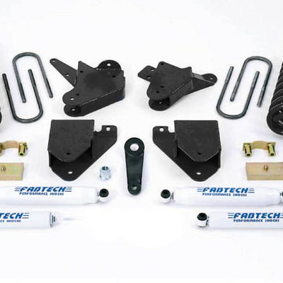 Fabtech 01-04 Ford F250/350 2WD 6in Basic Sys w/Perf Shks