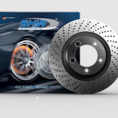 SHW 15-16 Porsche Carrera GTS/Carrera 4 GTS Left Front Drilled Monobloc Brake Rotor (99135140302)