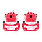 Power Stop 1991 BMW 318i Front Red Calipers w/Brackets - Pair
