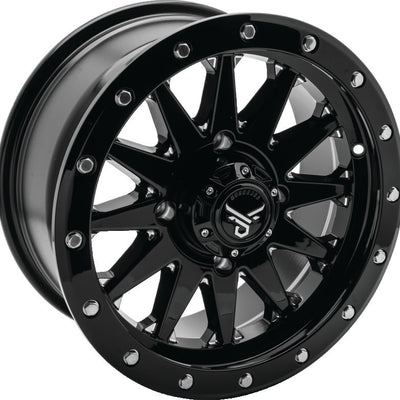 QuadBoss Wagon 14X7 - 5+2 - 4/110 - Black Machined
