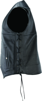 Kuryakyn Leather By River Road Old Skool Leather Vest Black - Large