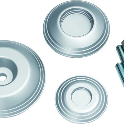 Kuryakyn Lodestar Rear Axle Sliders-BMW-Silver