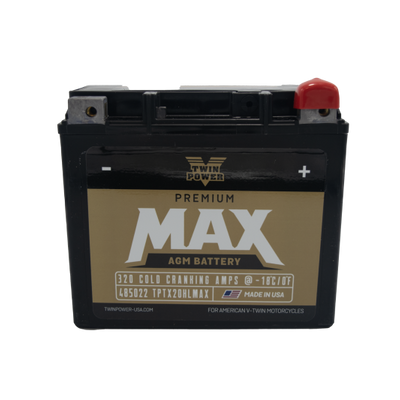 Twin Power GYZ-20HL Premium MAX Battery Replaces H-D 65989-97A Made in USA 320 CCA
