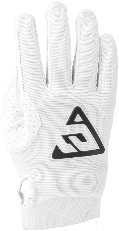 Answer 25 Peak Gloves White/Black Logo Youth - XL