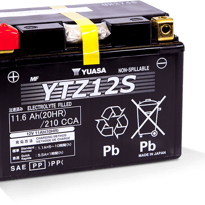 Yuasa YTZ12S Maintenance Free AGM 12 Volt Battery