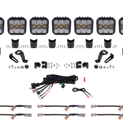 Diode Dynamics Bronco SS5 Sport CrossLink Windshield - White Combo Lightbar Kit