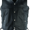 Kuryakyn Leather By River Road Old Skool Leather Vest Black - Medium
