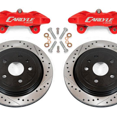 BMR 14-17 Chevrolet SS Brake Kit For 15in Conversion Drilled & Slotted Rotors Red Calipers