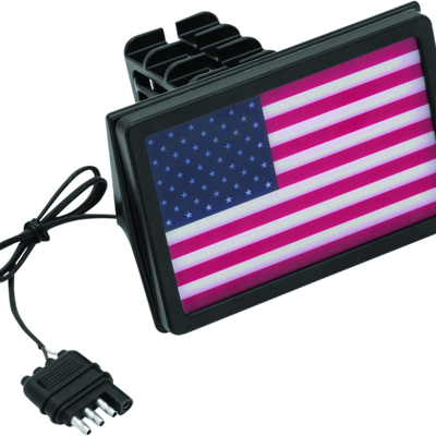 Kuryakyn Freedom Flag LED Hitch Cover Black