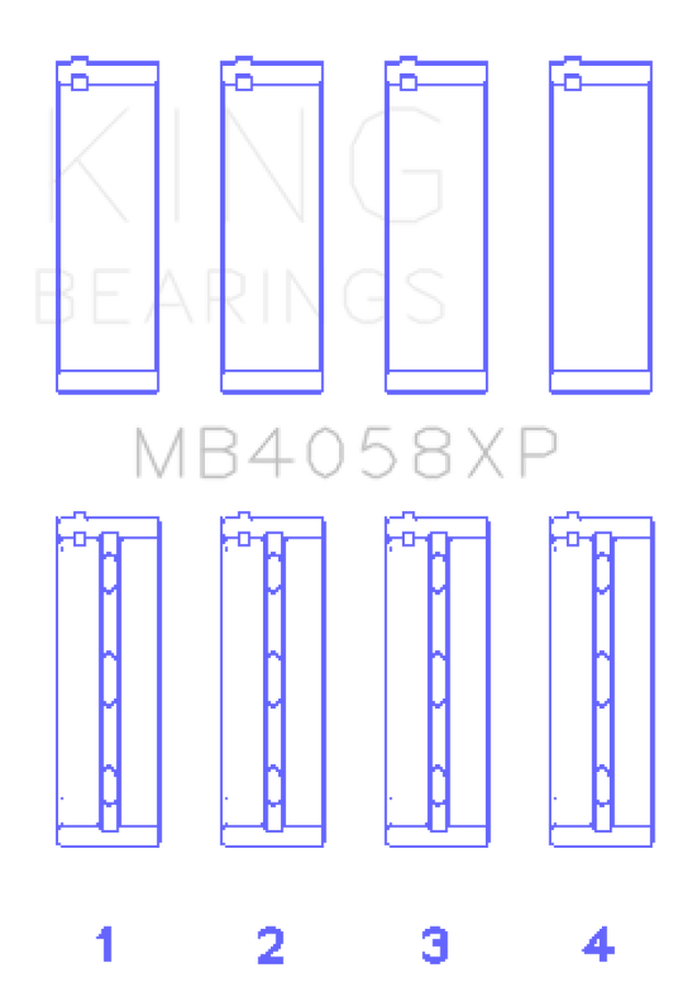 King Engine Bearings Nissan VQ35DE Performance Main Bearing Set - Size STD