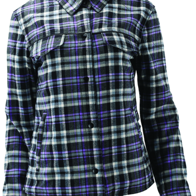 River Road Cameo Flannel Moto Shirt Womens - Large