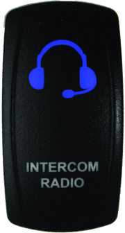 DragonFire Racing Lighted Switch Int/Rad On/Off Blue Led