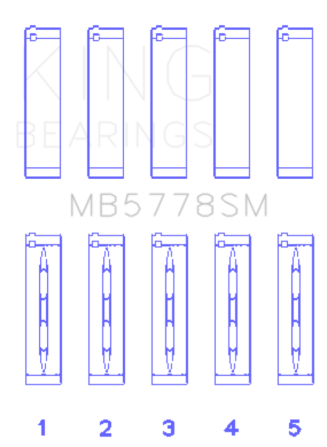 King Engine Bearings Audi/VW 1.8/2.0 TSI/TFSI Main Bearing Set - Size STD