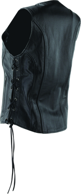 Kuryakyn Leather By River Road Sapphire Leather Vest Black Womens - Small