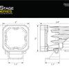Diode Dynamics Stage Series C1R - White Flood Standard LED Pod (one)