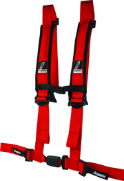 DragonFire Racing Harness H-Style- 4-Point- EZ-Adjust- 2in Buckle- Red