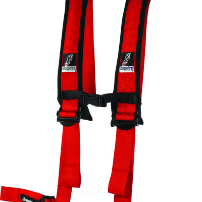 DragonFire Racing Harness H-Style- 4-Point- EZ-Adjust- 2in Buckle- Red