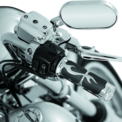 Kuryakyn ISO  Flame Grips  Dual Cable Chrome