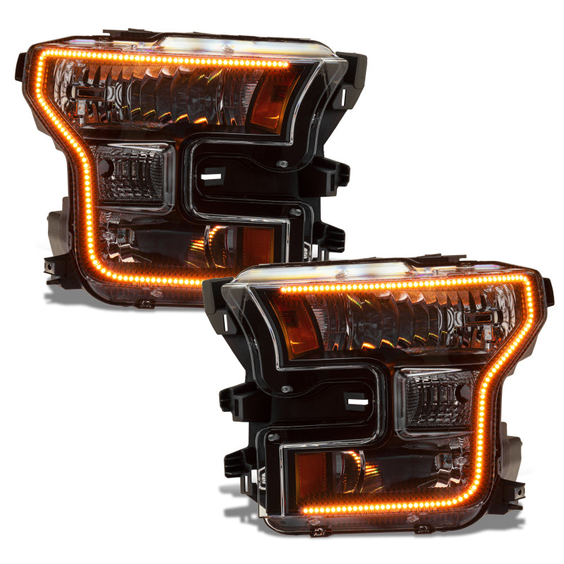 Oracle 15-17 Ford F-150 Dynamic RGB+A Pre-Assembled Headlights Halogen - Blk Edition -