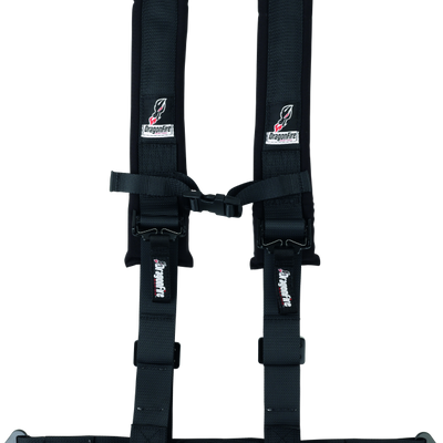 DragonFire Racing Harness- H-Style- 4-Point- 2in Buckle- Black