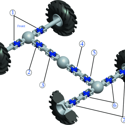 QuadBoss 93-99 Kawasaki KAF620A Mule 2510 (02) Front Axle Inner Universal Joint