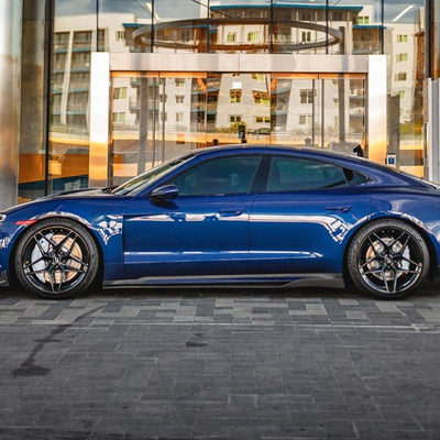 VR Aero Porsche Taycan Chrome Delete Vinyl Kit Gloss Black