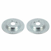 Power Stop 17-20 Acura MDX Rear Evolution Drilled & Slotted Rotors - Pair
