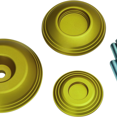 Kuryakyn Lodestar Rear Axle Sliders-BMW-Gold