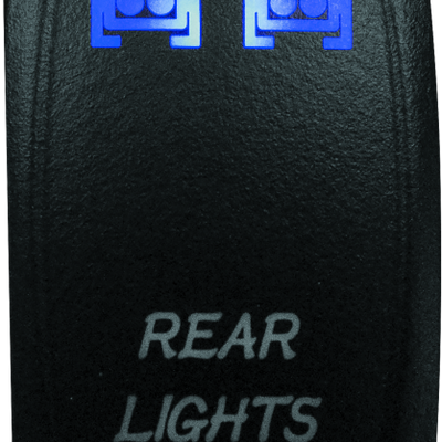 DragonFire Racing Lighted Switch Rear Light On/Off Blue