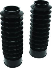 Bikers Choice 49MM Black Long Fork Boots Extended 8.75in / Collapsed 3.5in (Pair)