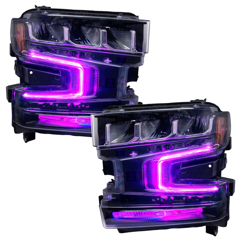Oracle 19-21 Chevy Silverado 1500 RGB+W Headlight DRL Kit - ColorSHIFT w/o Controller