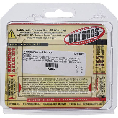 Hot Rods 2016 ACE 900 EPS/2017 ACE 900 EPS XC Main Bearing & Seal Kit