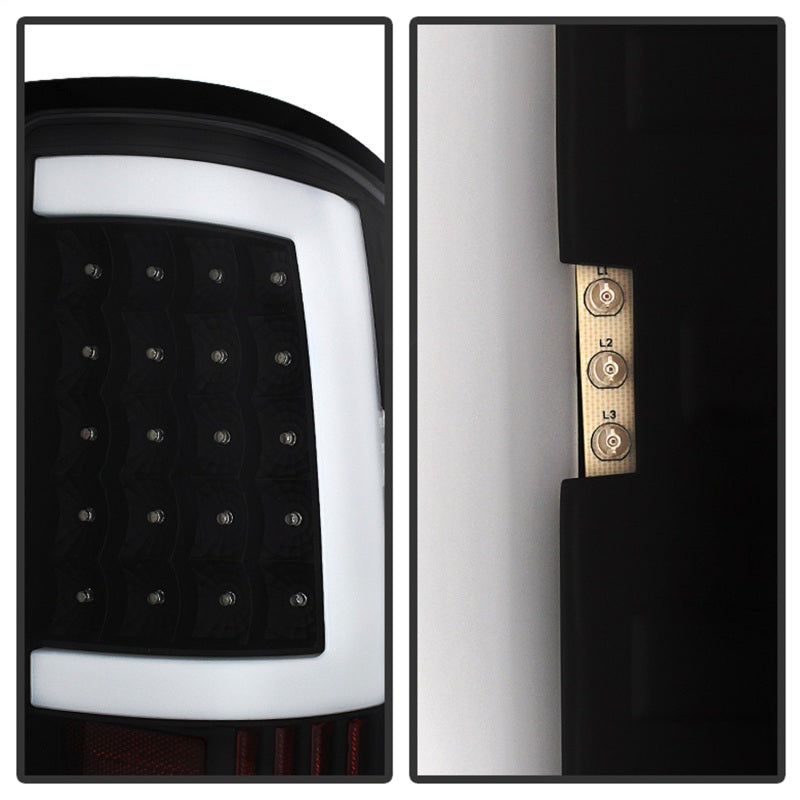 xTune GMC Sierra 07-13 LED Tail Lights Black ALT-ON-GS07-G2-LED-BK