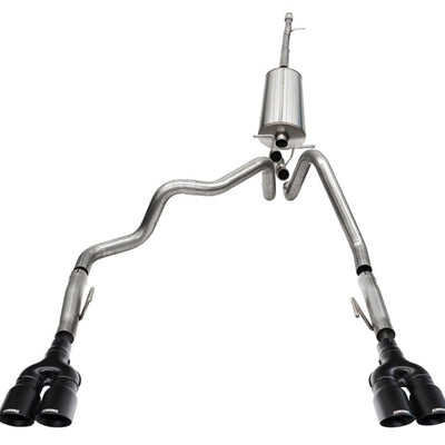Corsa 2022-2024 Chevrolet Silverado 1500 Cat-Back Dual Rear Exit with Twin 4in Black Tips