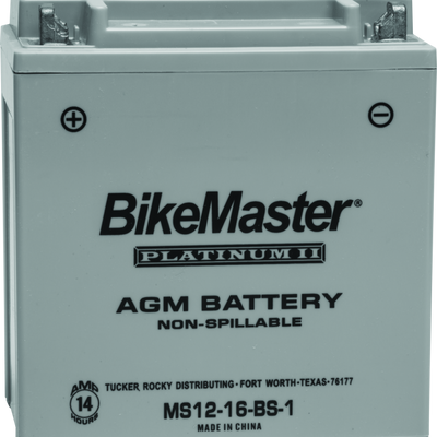 BikeMaster AGM Battery - MS12-16-BS-1