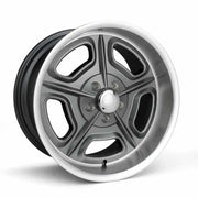 Race Star 92 Drag Star Bracket Racer Cap Short Plastic w/Medallion & Screws - Plated - Metallic Gray