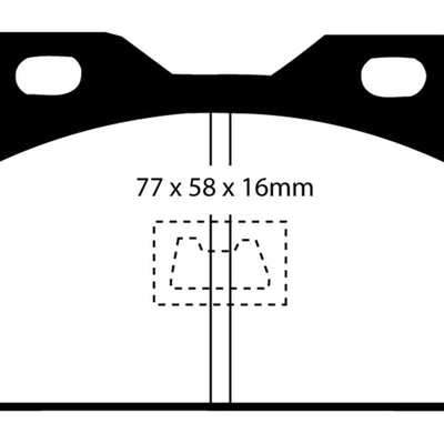 EBC 76-85 Porsche 924 2.0 Redstuff Front Brake Pads