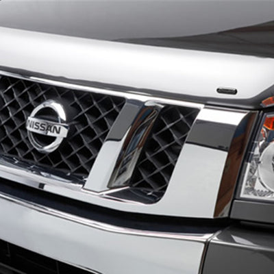 Stampede 2016-2019 Nissan Titan XD Vigilante Premium Hood Protector - Chrome